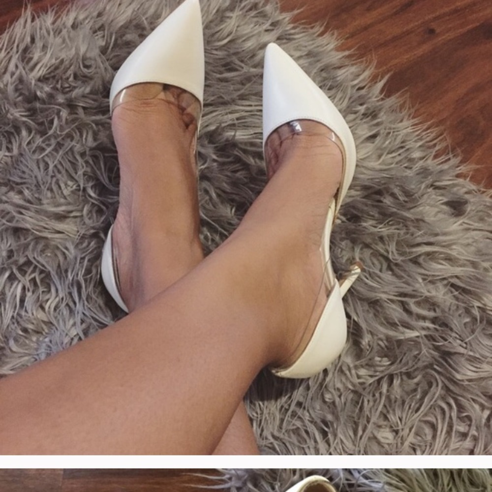 Zara White Heels New